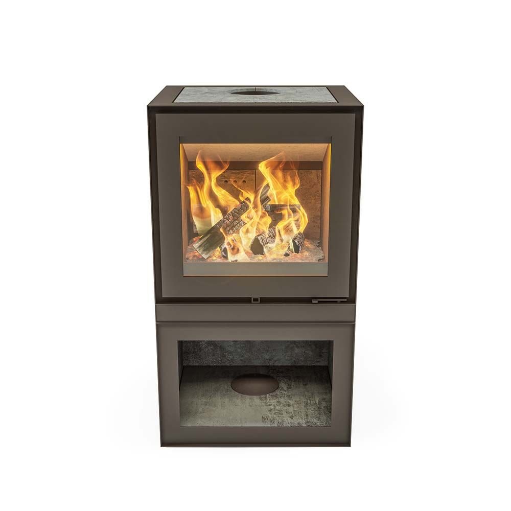 Altech Max B Depot - antraciet, naturel speksteen houtkachel