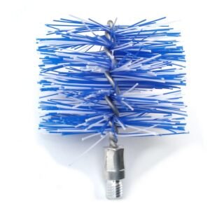 Nylonborstel rond Ø100mm (blauw/wit)